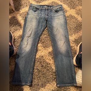 BKE Men's Light Blue Straight Jeans